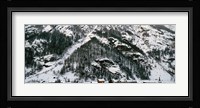 Houses in a village in winter, Tasch, Valais Canton, Switzerland Fine Art Print