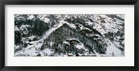 Houses in a village in winter, Tasch, Valais Canton, Switzerland Fine Art Print