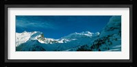 Snowcapped mountain range, Simplon Pass, Valais Canton, Switzerland Fine Art Print