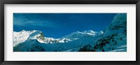 Snowcapped mountain range, Simplon Pass, Valais Canton, Switzerland Fine Art Print
