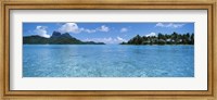 Motu and lagoon, Bora Bora, Society Islands, French Polynesia Fine Art Print