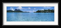 Motu and lagoon, Bora Bora, Society Islands, French Polynesia Fine Art Print