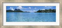 Motu and lagoon, Bora Bora, Society Islands, French Polynesia Fine Art Print