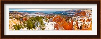 High angle view of rock formations, Boat Mesa, Bryce Canyon National Park, Utah, USA Fine Art Print