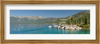 Stand-Up Paddle-Boarders near Sand Harbor at Lake Tahoe, Nevada, USA Fine Art Print