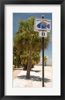 Mile marker zero at Pass-A-Grille, St. Pete Beach, Tampa Bay Area, Tampa Bay, Florida, USA Fine Art Print