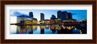 Media City at dusk, Salford Quays, Greater Manchester, England 2012 Fine Art Print