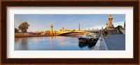 Bridge across the river, Pont Alexandre III, Seine River, Paris, Ile-De-France, France Fine Art Print