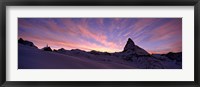 Mt Matterhorn at sunset, Riffelberg, Zermatt, Valais Canton, Switzerland Fine Art Print