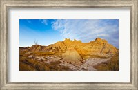 Rock formations on a landscape, Saddle Pass Trail, Badlands National Park, South Dakota, USA Fine Art Print