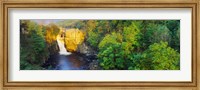 Waterfall in a forest, High Force, River Tees, Teesdale, County Durham, England Fine Art Print