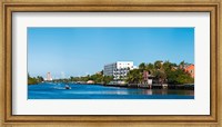 Motorboats on Intracoastal Waterway looking towards Boca Raton, Florida, USA Fine Art Print