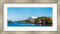 Motorboats on Intracoastal Waterway looking towards Boca Raton, Florida, USA Fine Art Print