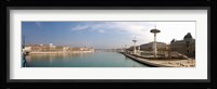 City viewed from University Bridge, Rhone River, Lyon, Rhone, Rhone-Alpes, France Fine Art Print