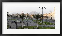 High angle view of Presidential Palace, Plaza-de-Armas, Historic Centre of Lima, Lima, Peru Fine Art Print