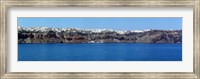 Town at the coast, Fira, Santorini, Cyclades Islands, Greece Fine Art Print