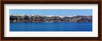 Town at the coast, Fira, Santorini, Cyclades Islands, Greece Fine Art Print