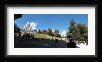 Tourists at basilica, Basilique Du Sacre Coeur, Paris, Ile-de-France, France Fine Art Print