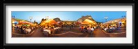 People having outdoor dining at evening, Nice, Provence-Alpes-Cote d'Azur, France Fine Art Print