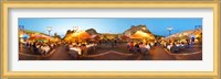 People having outdoor dining at evening, Nice, Provence-Alpes-Cote d'Azur, France Fine Art Print