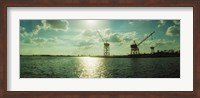 Dockyard at the riverfront, East River, Red Hook, Brooklyn, New York City, New York State, USA Fine Art Print