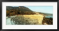 Ancient antique theater at sunset with the Mediterranean sea in the background, Kas, Antalya Province, Turkey Fine Art Print