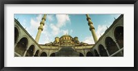 Low angle view of inside of New Mosque, New Mosque, Eminonu, Istanbul, Turkey Fine Art Print