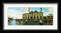 Courtyard in front of Yeni Cami, Eminonu district, Istanbul, Turkey Fine Art Print