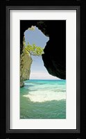 Cliffside cave at Xtabi Hotel, Negril, Westmoreland, Jamaica Fine Art Print