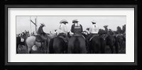 Cowboys on horses at rodeo, Wichita Falls, Texas, USA Fine Art Print