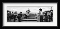 Cowboys at rodeo, Pecos, Texas, USA Fine Art Print