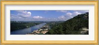 High angle view of a city at the waterfront, Austin, Travis County, Texas, USA Fine Art Print