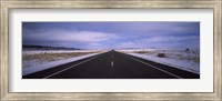 Winter highway passing through a landscape, New Mexico, USA Fine Art Print