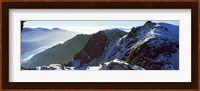 Snowcapped mountain range, The Cobbler (Ben Arthur), Arrochar, Argyll And Bute, Scotland Fine Art Print