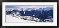 Ski resort with mountain range in the background, Fiss, Tirol, Austria Fine Art Print
