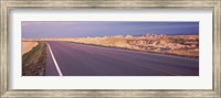 Road passing through the Badlands National Park, South Dakota Fine Art Print