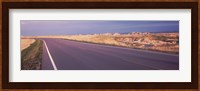 Road passing through the Badlands National Park, South Dakota Fine Art Print