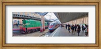 Bullet train at a railroad station, St. Petersburg, Russia Fine Art Print