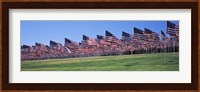 American flags in memory of 9/11, Pepperdine University, Malibu, California Fine Art Print