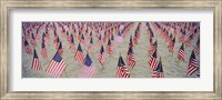 9/11 tribute flags, Pepperdine University, Malibu, California, USA Fine Art Print