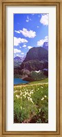 Beargrass with Grinnell Lake in the background, US Glacier National Park, Montana Fine Art Print