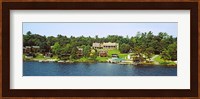 Buildings along Lake George, New York State, USA Fine Art Print