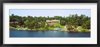 Buildings along Lake George, New York State, USA Fine Art Print