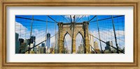 Brooklyn Bridge with Freedom Tower, New York City, New York State Fine Art Print