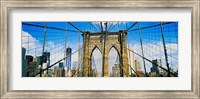 Brooklyn Bridge with Freedom Tower, New York City, New York State Fine Art Print