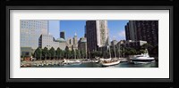 Boats at North Cove Yacht Harbor, New York City (horizontal) Fine Art Print