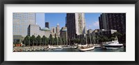 Boats at North Cove Yacht Harbor, New York City (horizontal) Fine Art Print