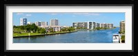 Buildings on Intracoastal Waterway, Hollywood Beach, Hollywood, Florida Fine Art Print