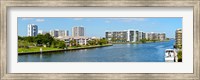 Buildings on Intracoastal Waterway, Hollywood Beach, Hollywood, Florida Fine Art Print