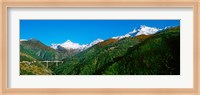 Bridge at Simplon Pass road in autumn, Valais Canton, Switzerland Fine Art Print